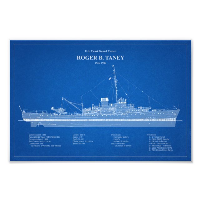 USCG Roger B. Taney whec-37 – USA Fototryck (Framsidan)