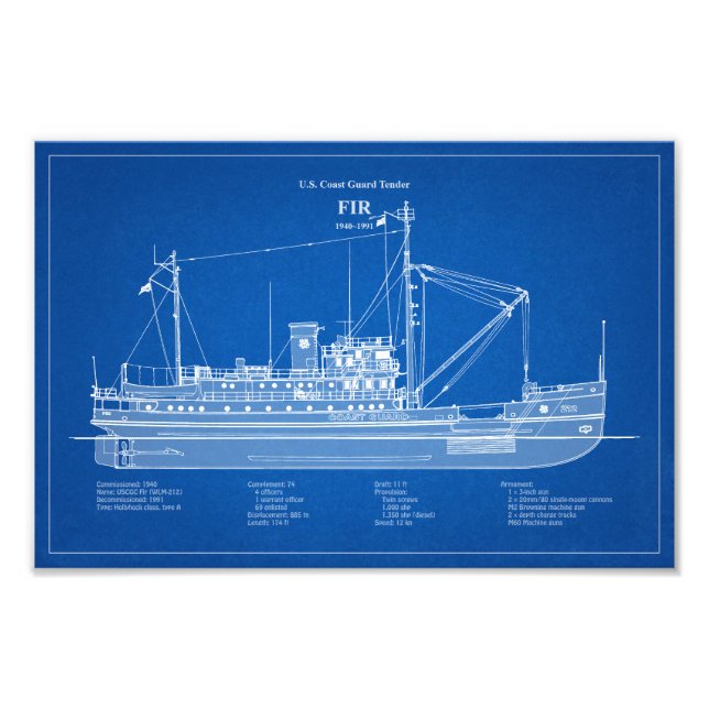 USCG Tender Fir wlm-212 - ABD Fototryck (Framsidan)