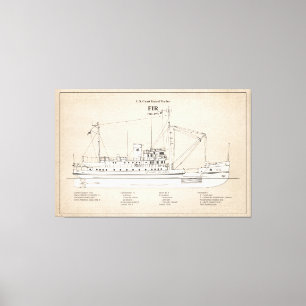 USCG Tender Fir wlm-212 - SBD Canvastryck