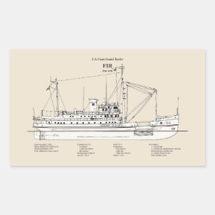 USCG Tender Fir wlm-212 - SBD Rektangulärt Klistermärke