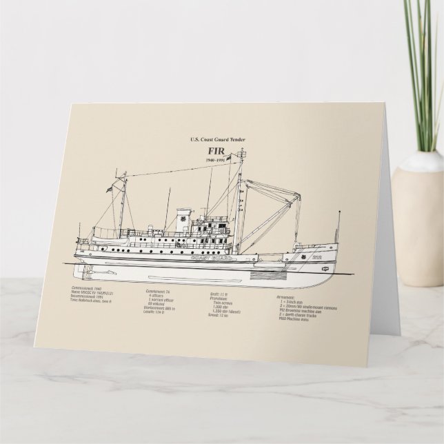 USCG Tender Fir wlm-212 - SBD Tack Kort (Framsida)