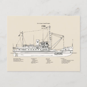 USCG Tender Fir wlm-212 - SBD Vykort
