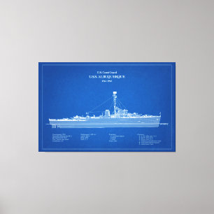 USCG USS Albuquerque PF-7 - ABD Canvastryck