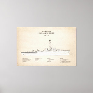 USCG USS Albuquerque PF-7 - SBD Canvastryck