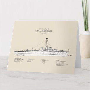 USCG USS Albuquerque PF-7 - SBD Tack Kort