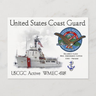 USCGC Active WMEC-618 Medium Endurance Cutter Vykort