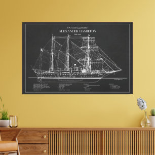 USCGC Alexander Hamilton wix-272 - ABD Canvastryck