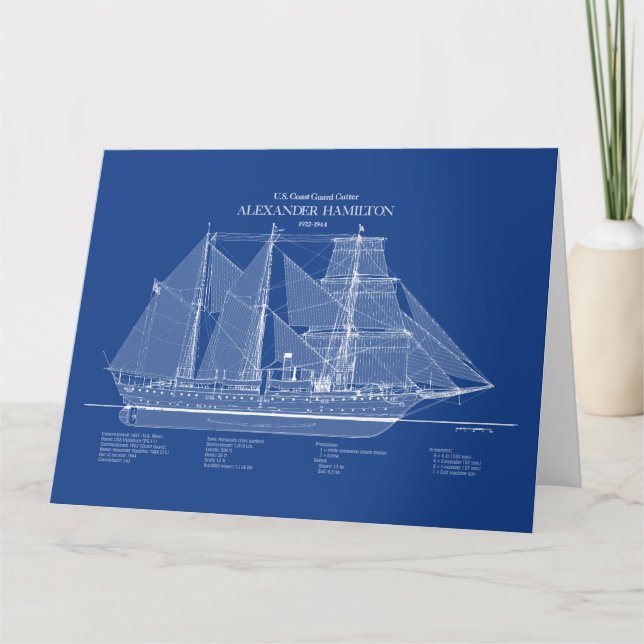 USCGC Alexander Hamilton wix-272 - ABD Tack Kort (Framsida)