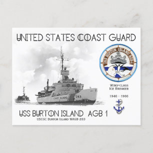 USCGC Burton Island WAGB-283 isbrytare Vykort