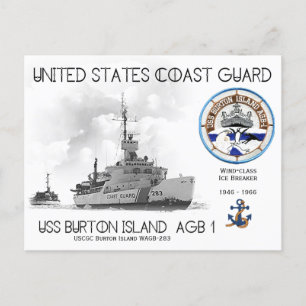 USCGC Burton Island WAGB-283 isbrytare Vykort