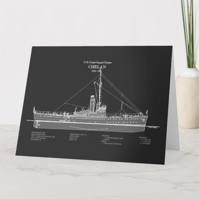 USCGC Chelan - ABD Tack Kort (Framsida)