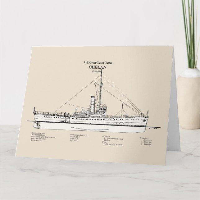 USCGC Chelan - SBD Tack Kort (Framsida)