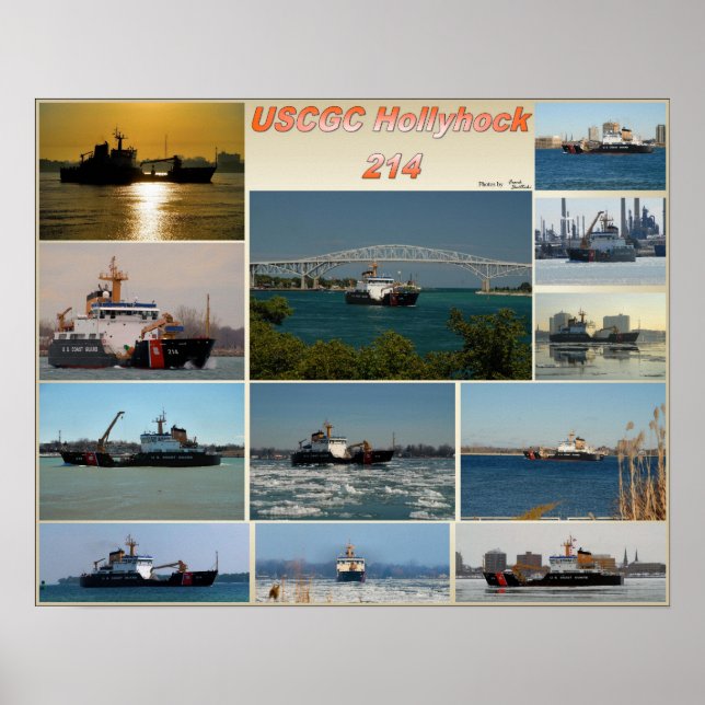 USCGC Cutter Hollyhock WLB-214 Poster (Framsidan)