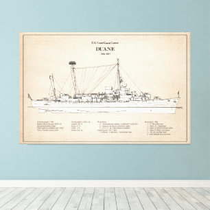 USCGC Duane wpg-33 - SBD Canvastryck