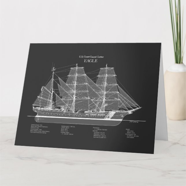 USCGC Eagle wix-327 - PD Tack Kort (Framsida)