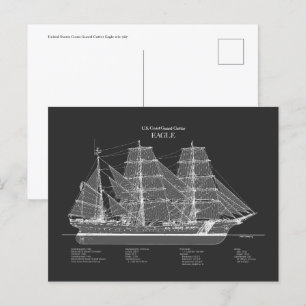USCGC Eagle wix-327 - PD Vykort