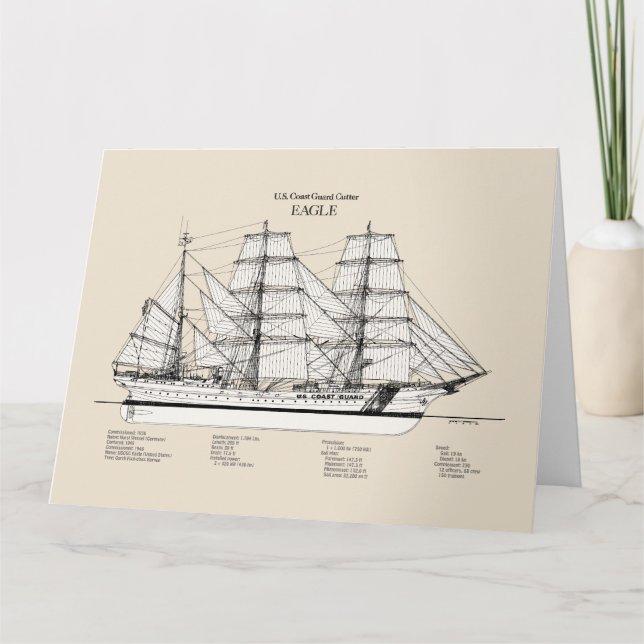 USCGC Eagle wix-327 - SBD Tack Kort (Framsida)