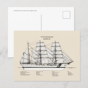 USCGC Eagle wix-327 - SBD Vykort