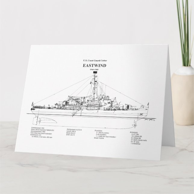 USCGC Eastwind wagb-279 - BD Tack Kort (Framsida)