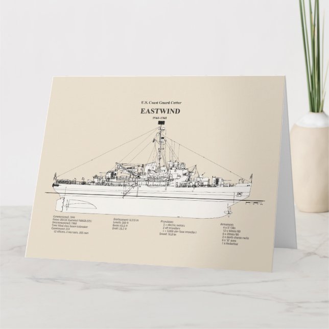 USCGC Eastwind wagb-279 - SBD Tack Kort (Framsida)