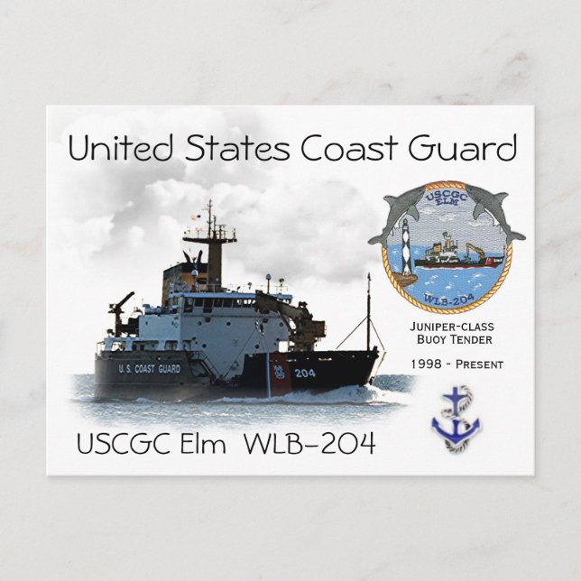 USCGC ELM WLB-204 BUOY ANBUD VYKORT (Framsida)