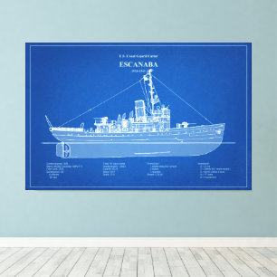 USCGC Escanaba wpc-77 - ABD Canvastryck