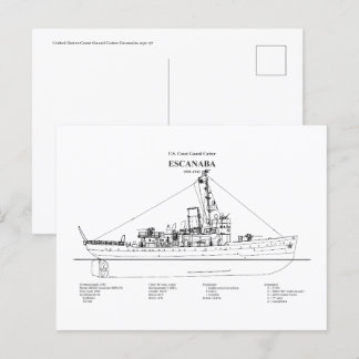 USCGC Escanaba wpc-77 - BD Vykort