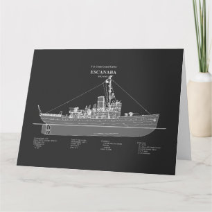 USCGC Escanaba wpc-77 - PD Tack Kort