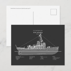 USCGC Escanaba wpc-77 - PD Vykort