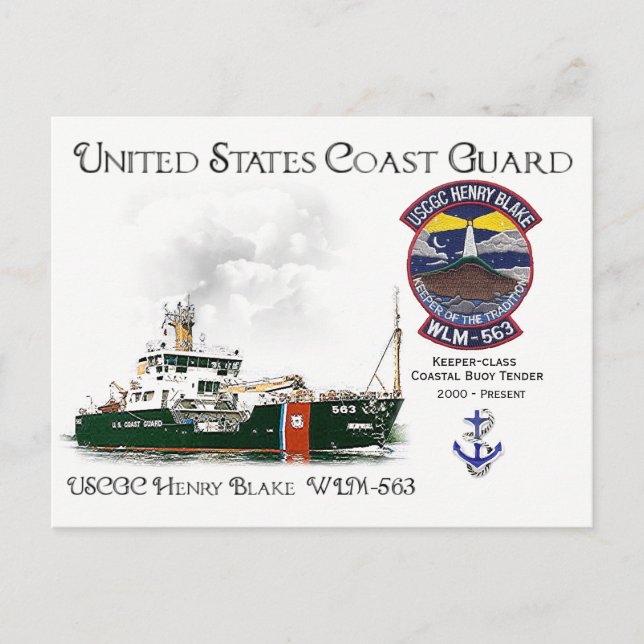 USCGC Henry Blake WLM-563 kustbojttender Vykort (Framsida)