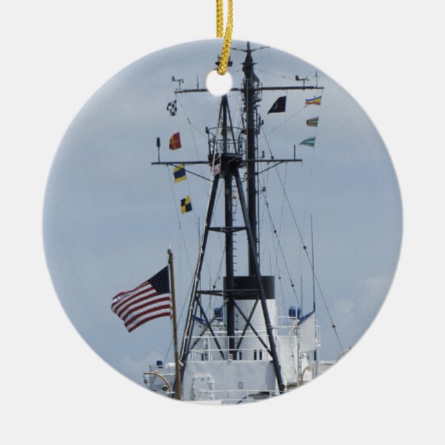 USCGC Ingham Julgransprydnad Keramik (Framsidan)