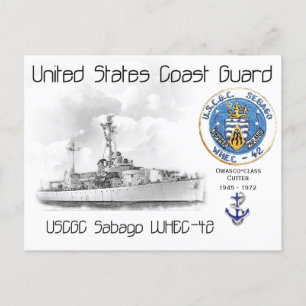 USCGC Sabago WHEC-42 Cutter Vykort