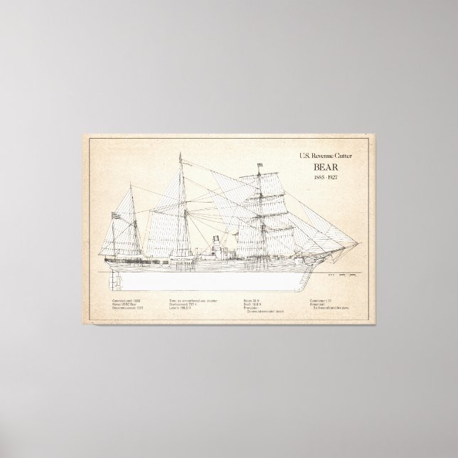 USCGRC USRC Bear - SBD Canvastryck (Framsida)