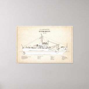 USCGT Evergreen wlb-295 - SBD Canvastryck