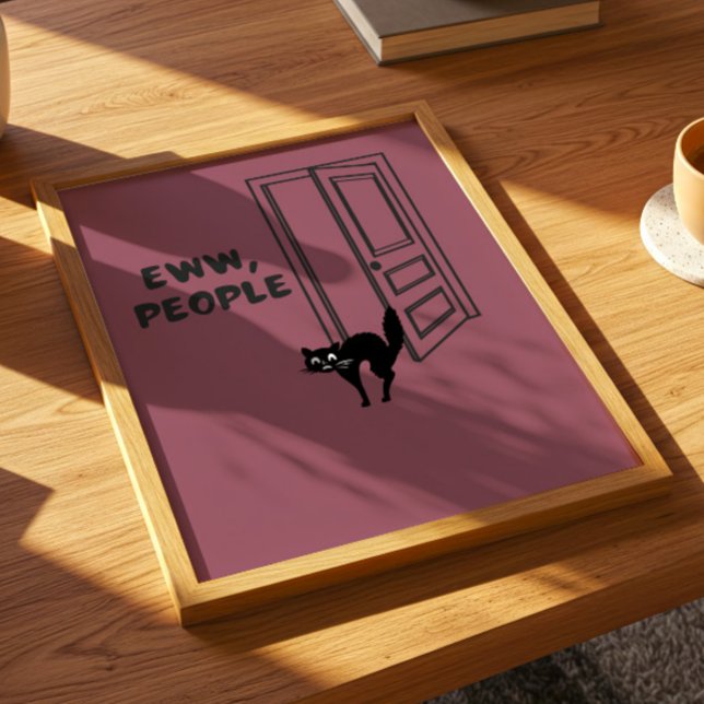 Usch, Människor - Introvert kattaffisch Poster (Skapare uppladdad)