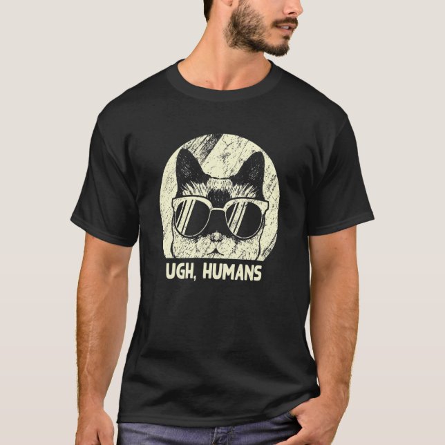 Usch Människor Katt Introvert Liten katt Antisocia T Shirt (Framsida)