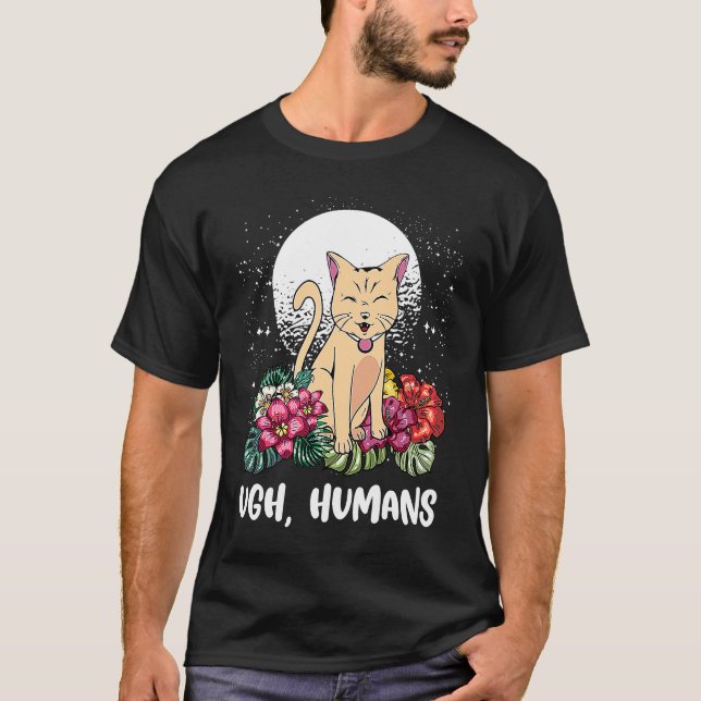 Usch Människor Katt Introvert Liten Katt Antisocia T Shirt (Framsida)