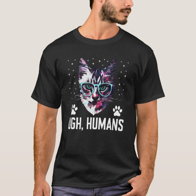 Usch Människor Katt Introvert Liten Katt Antisocia T Shirt (Framsida)
