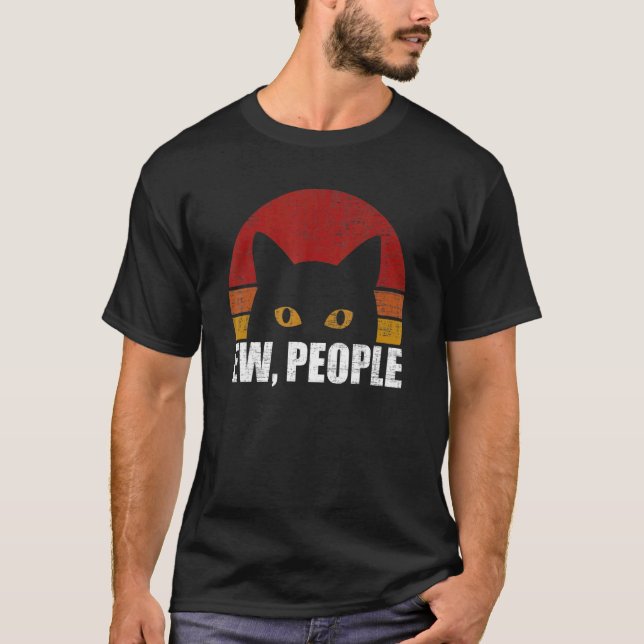 Usch Människor Katt T Shirt (Framsida)