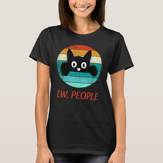 Usch Människor Meowy Katt T Shirt (Framsida)