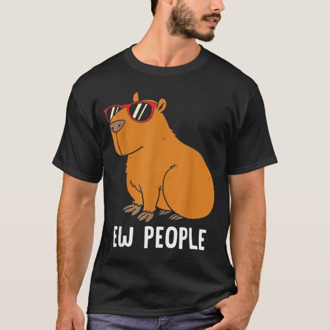 Uscha människor rolig capybara introvert citat sar t shirt (Framsida)