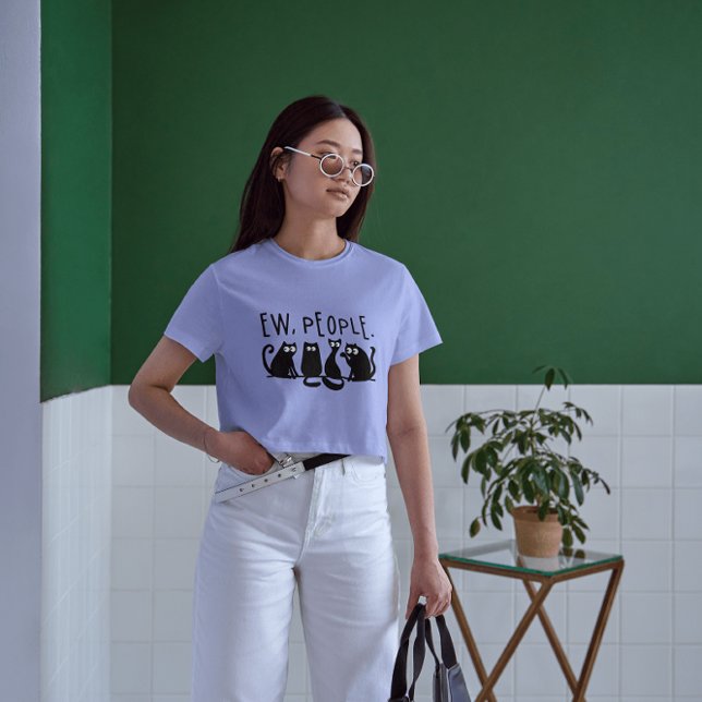 Uscha människor roliga mjau Svarta Katter  T Shirt (Skapare uppladdad)