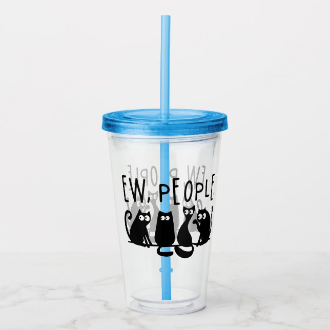 Uscha människor roliga svarta katter jamar take away mugg (Framsida)