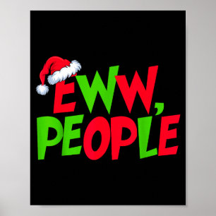Uscha människor Santa hatt Rolig jul Mäns Kvinnors Poster
