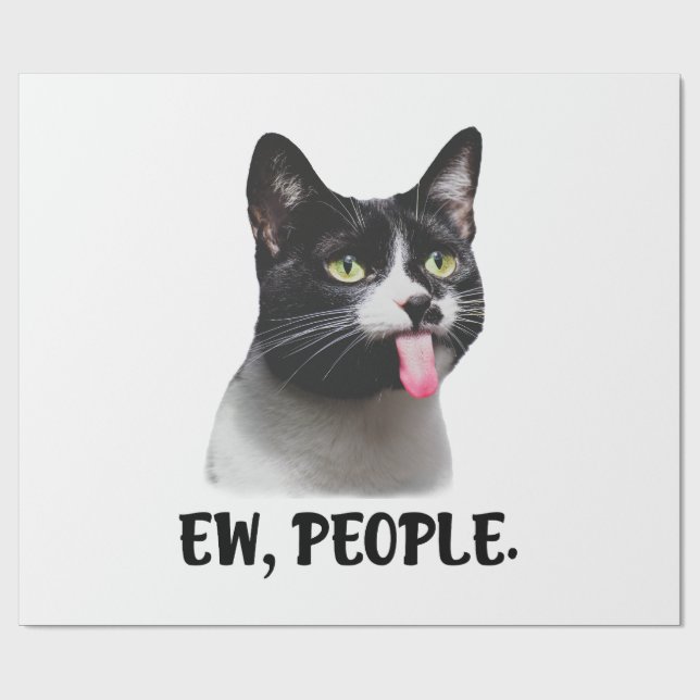 Uscha människor sött katt meme presentpapper (Platt)