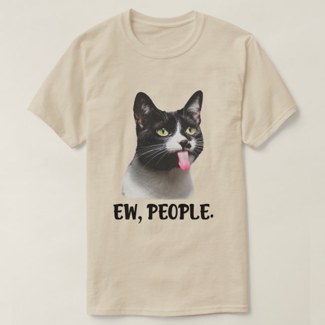 Uscha människor sött katt meme t shirt (Design framsida)