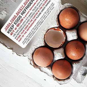 USDA Egg Carton Safety and Storage Regulations Returadress Etikett