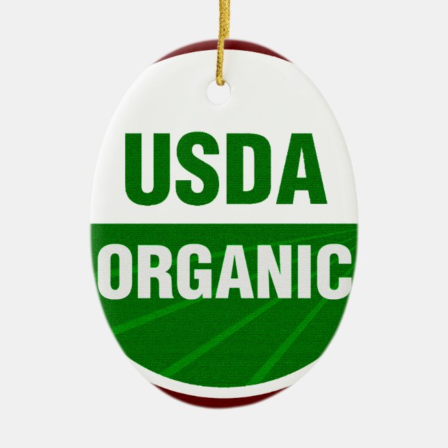 USDA Organic-certifikat Julgransprydnad Keramik (Framsidan)