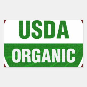USDA Organic-certifikat Rektangulärt Klistermärke