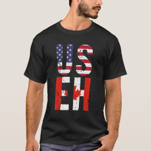 Useh America Canada Day Flagga American Canadian P T Shirt